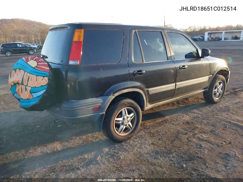 JHLRD18651C012514 2001 Honda Cr-V Ex