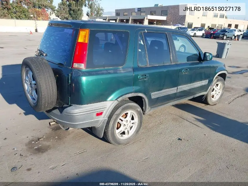 JHLRD18651S027178 2001 Honda Cr-V Ex