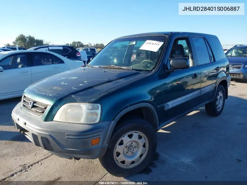 JHLRD28401S006887 2001 Honda Cr-V Lx