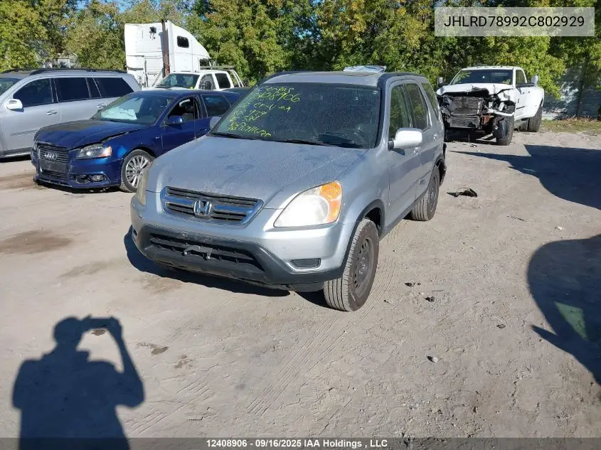 JHLRD78992C802929 2002 Honda Cr-V Ex
