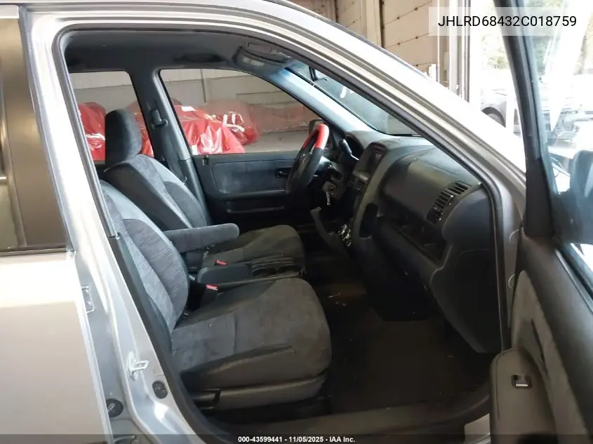 JHLRD68432C018759 2002 Honda Cr-V Lx