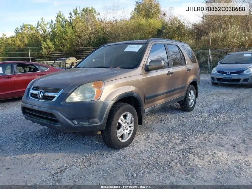 JHLRD78862C038688 2002 Honda Cr-V Ex
