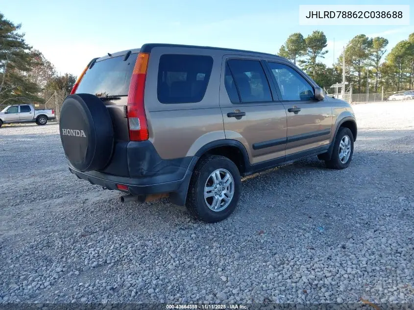 JHLRD78862C038688 2002 Honda Cr-V Ex