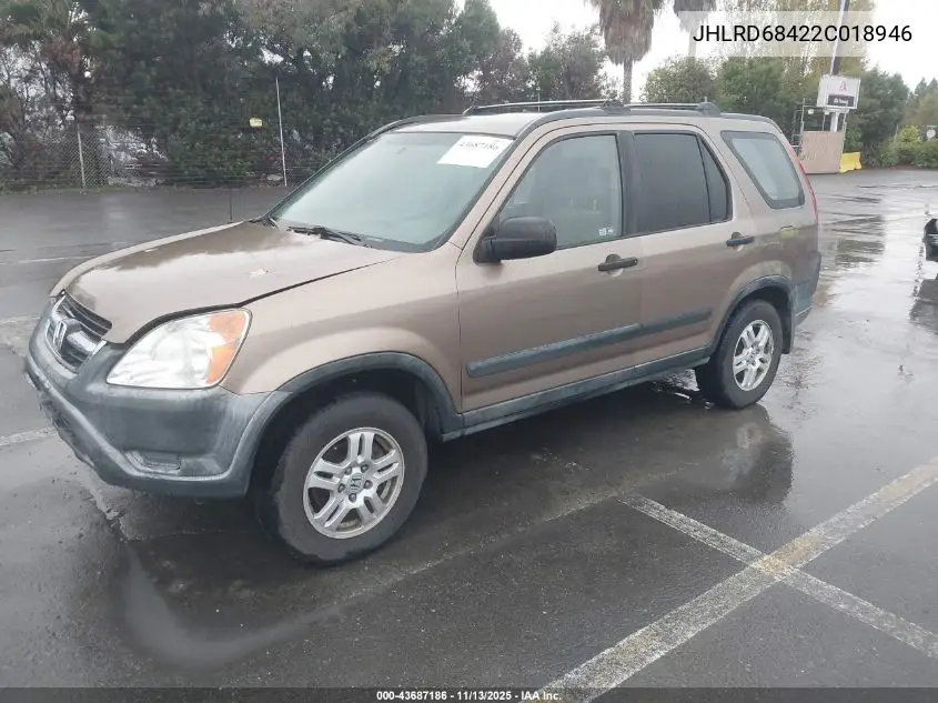 JHLRD68422C018946 2002 Honda Cr-V Lx