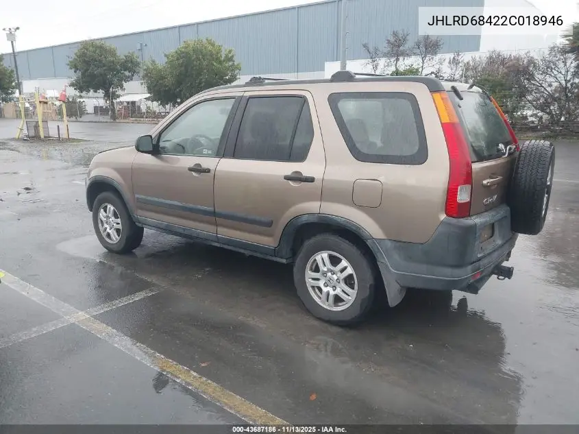 JHLRD68422C018946 2002 Honda Cr-V Lx