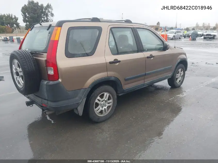 JHLRD68422C018946 2002 Honda Cr-V Lx