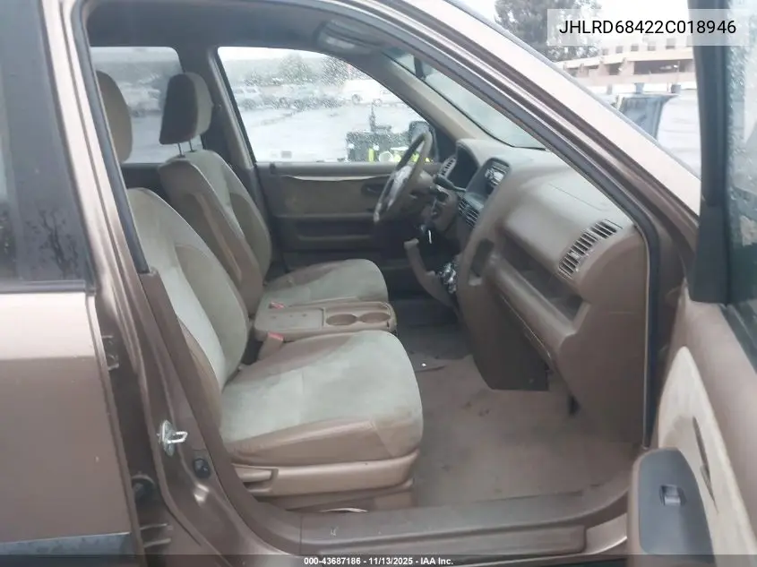 JHLRD68422C018946 2002 Honda Cr-V Lx