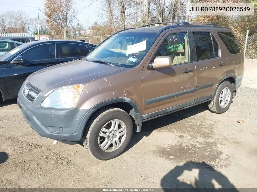 JHLRD78892C026549 2002 Honda Cr-V Ex