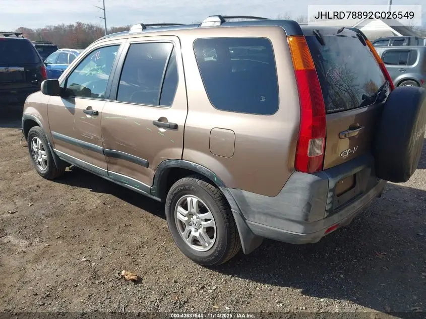 JHLRD78892C026549 2002 Honda Cr-V Ex