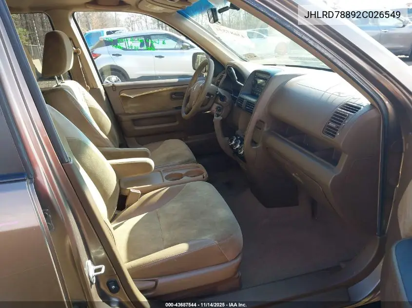 JHLRD78892C026549 2002 Honda Cr-V Ex