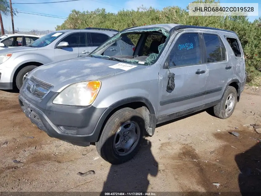 JHLRD68402C019528 2002 Honda Cr-V Lx