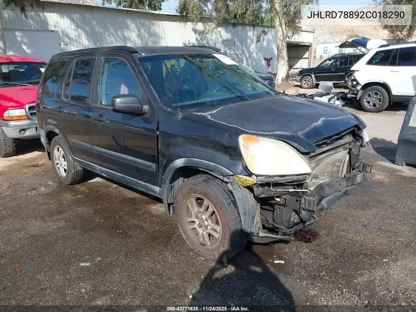 JHLRD78892C018290 2002 Honda Cr-V Ex