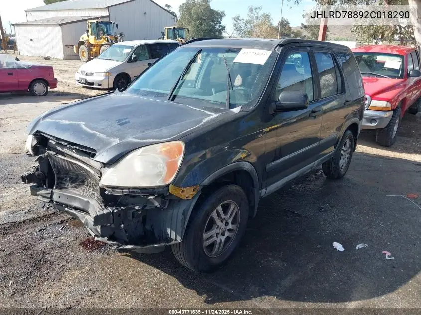 JHLRD78892C018290 2002 Honda Cr-V Ex