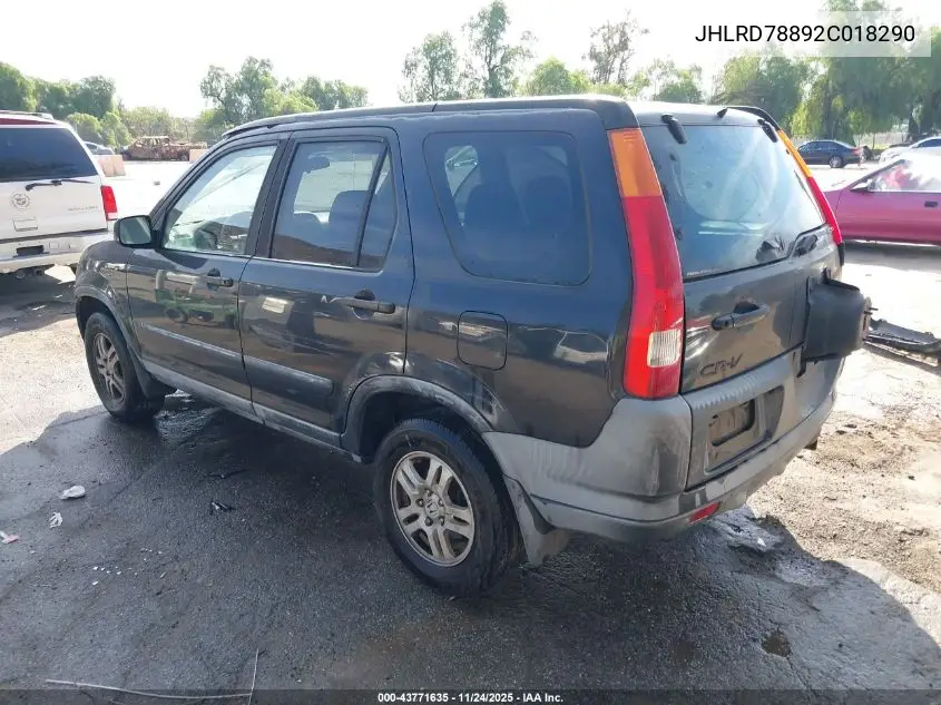 JHLRD78892C018290 2002 Honda Cr-V Ex