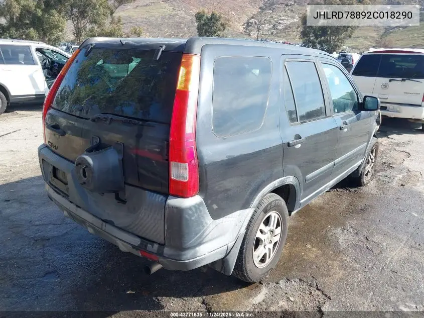 JHLRD78892C018290 2002 Honda Cr-V Ex