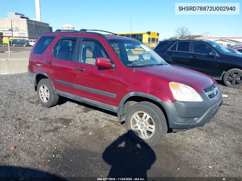 SHSRD78872U002940 2002 Honda Cr-V Ex