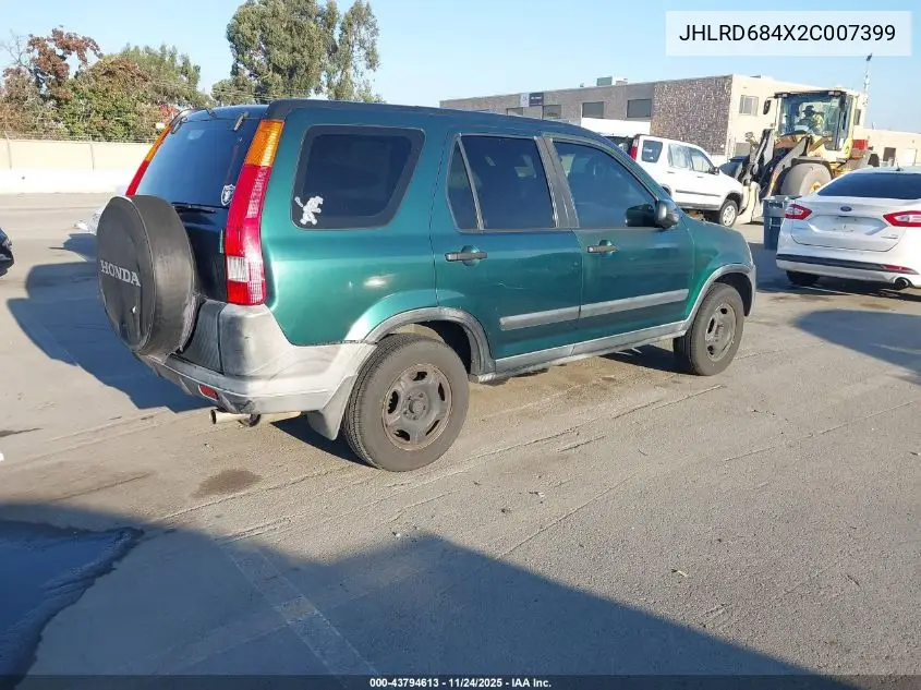 JHLRD684X2C007399 2002 Honda Cr-V Lx