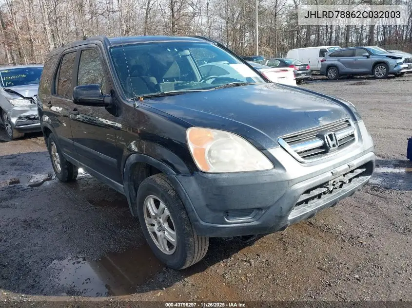 JHLRD78862C032003 2002 Honda Cr-V Ex