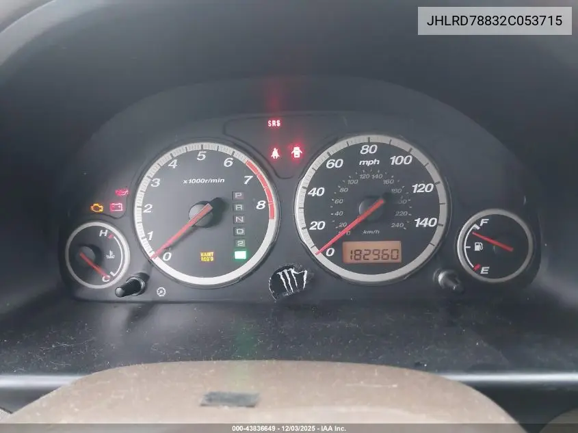 JHLRD78832C053715 2002 Honda Cr-V Ex