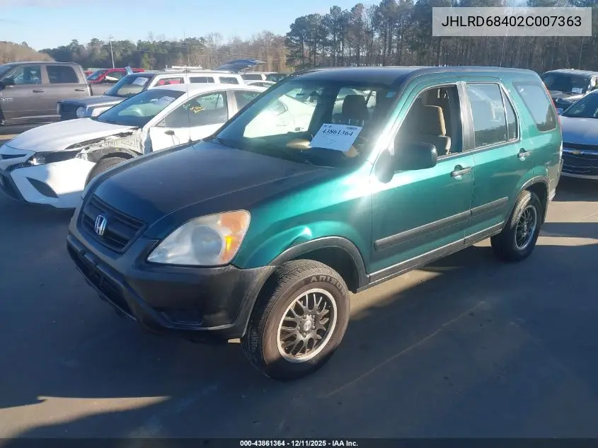 JHLRD68402C007363 2002 Honda Cr-V Lx