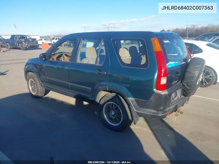 JHLRD68402C007363 2002 Honda Cr-V Lx