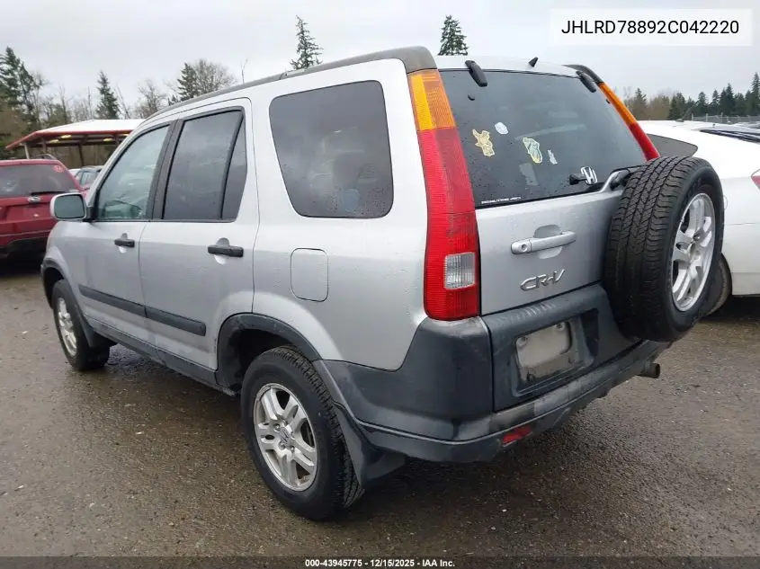 JHLRD78892C042220 2002 Honda Cr-V Ex
