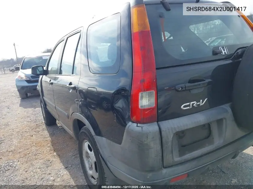SHSRD684X2U001417 2002 Honda Cr-V Lx