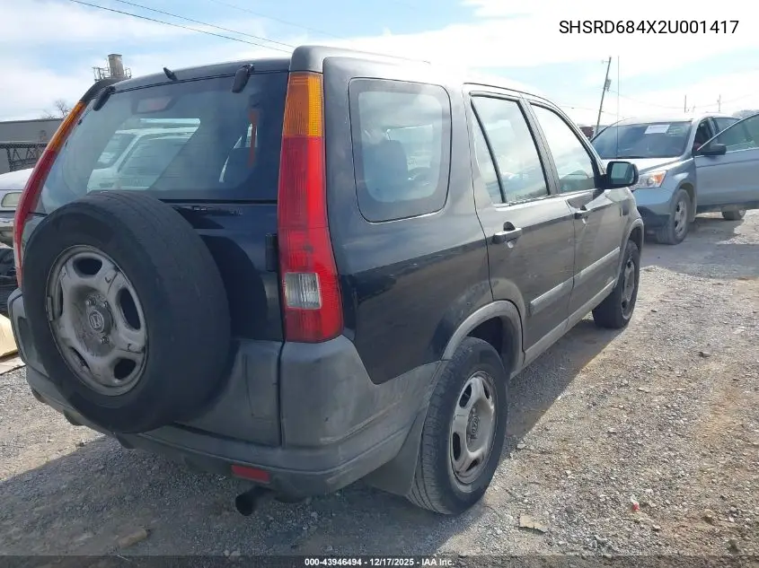 SHSRD684X2U001417 2002 Honda Cr-V Lx