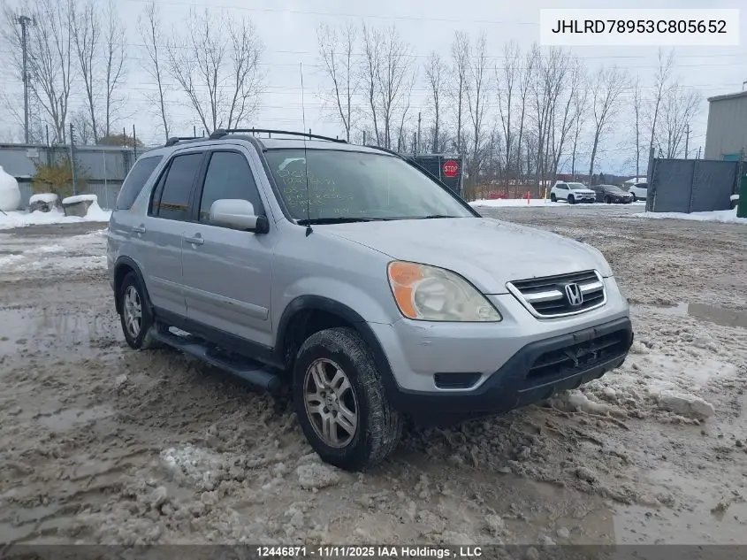 JHLRD78953C805652 2003 Honda Cr-V Ex