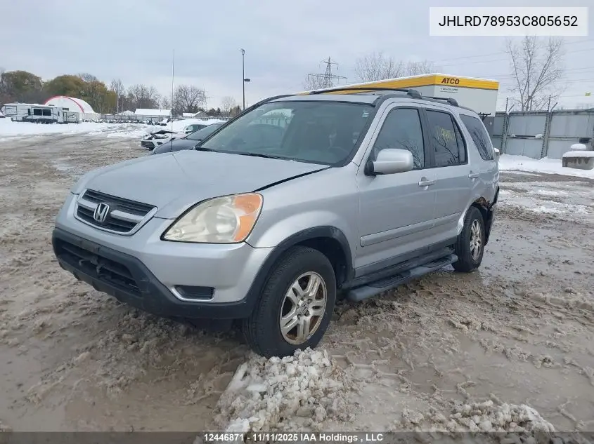 JHLRD78953C805652 2003 Honda Cr-V Ex
