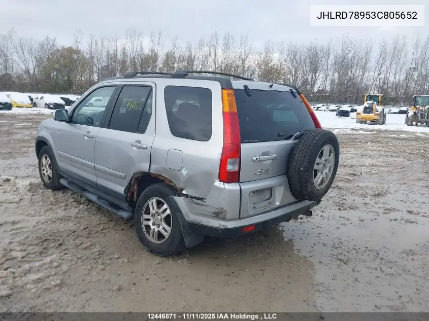 JHLRD78953C805652 2003 Honda Cr-V Ex