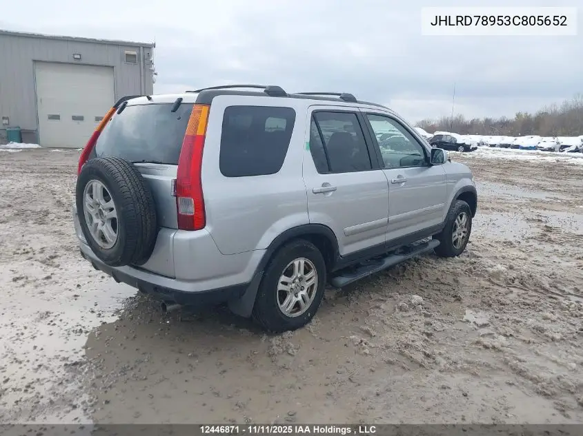 JHLRD78953C805652 2003 Honda Cr-V Ex