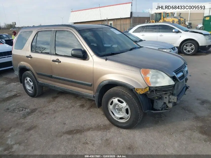 JHLRD68433C009593 2003 Honda Cr-V Lx