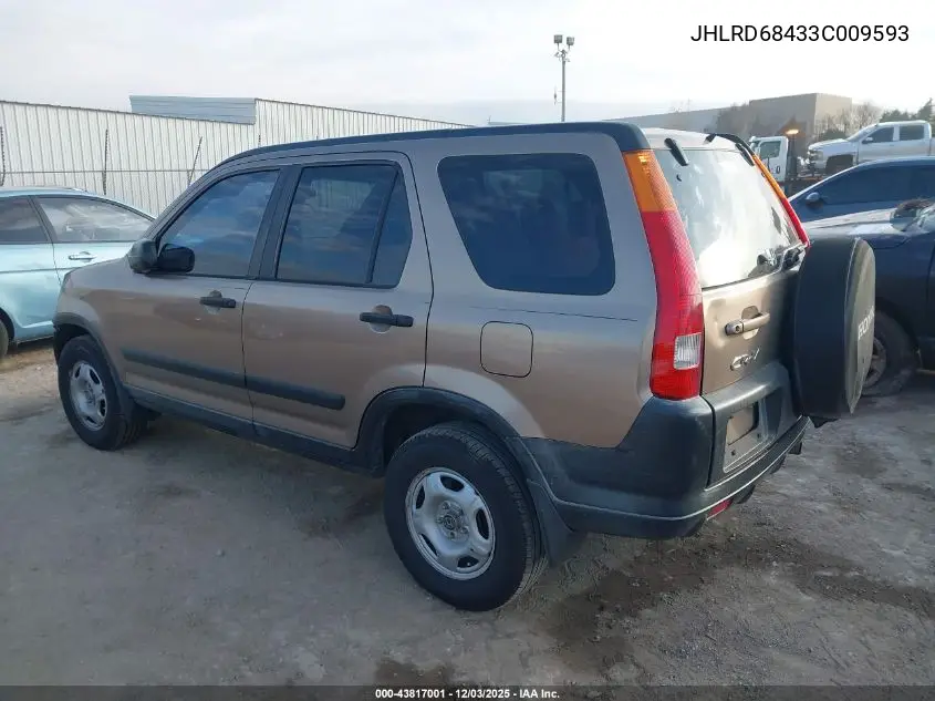 JHLRD68433C009593 2003 Honda Cr-V Lx