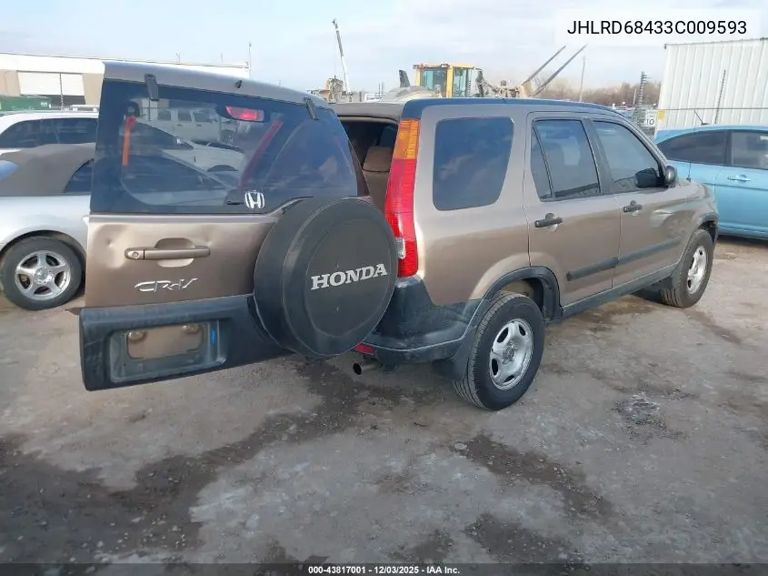 JHLRD68433C009593 2003 Honda Cr-V Lx