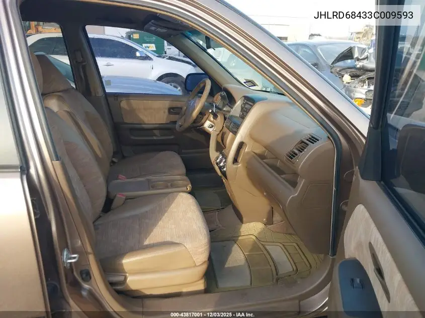JHLRD68433C009593 2003 Honda Cr-V Lx