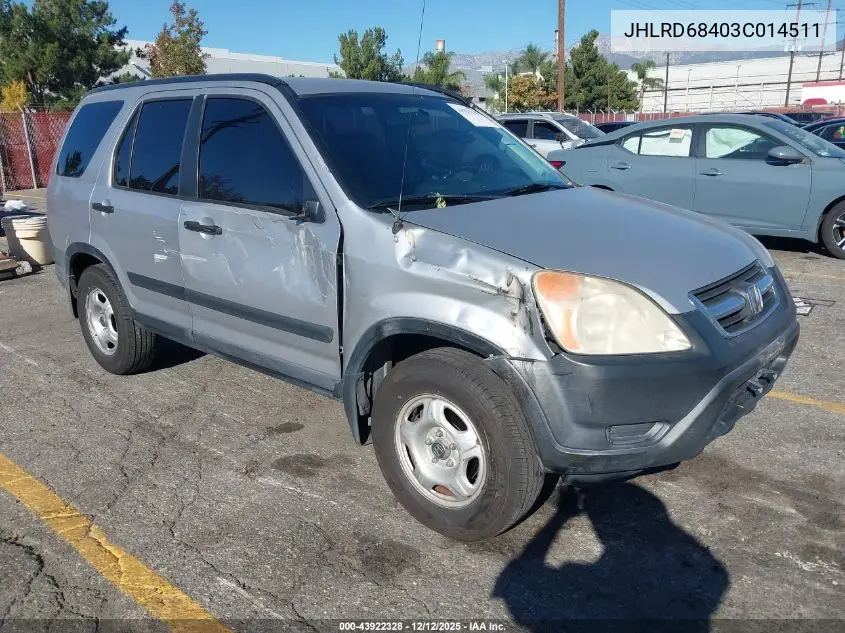 JHLRD68403C014511 2003 Honda Cr-V Lx
