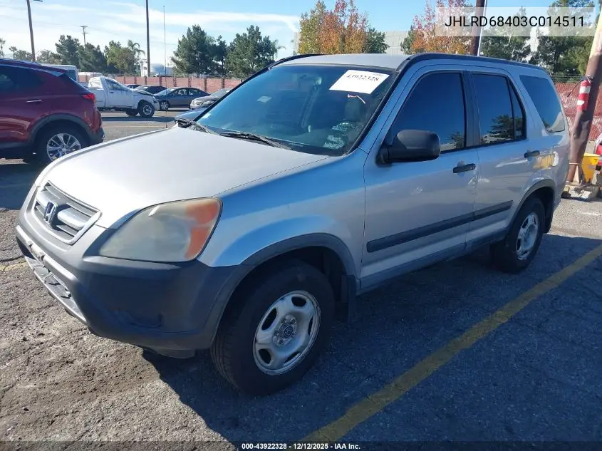 JHLRD68403C014511 2003 Honda Cr-V Lx