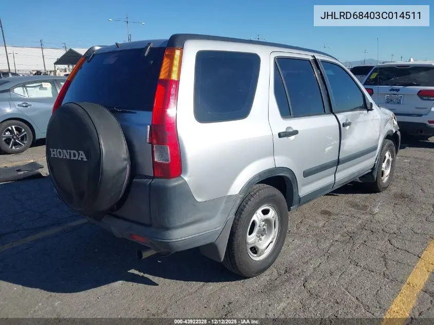 JHLRD68403C014511 2003 Honda Cr-V Lx