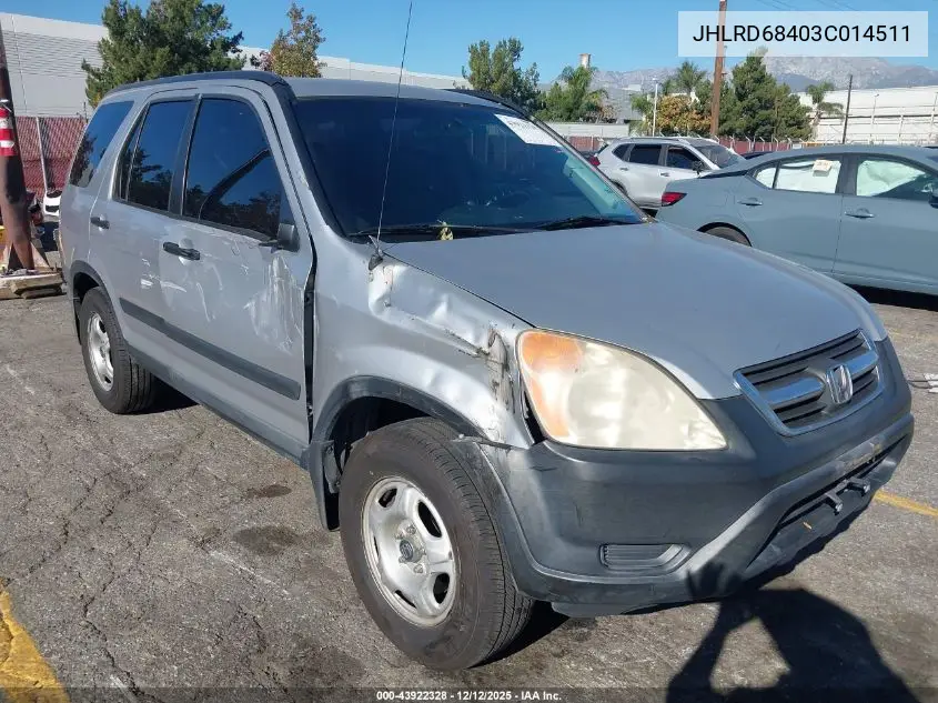 JHLRD68403C014511 2003 Honda Cr-V Lx