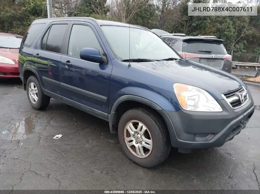 JHLRD788X4C007611 2004 Honda Cr-V Ex
