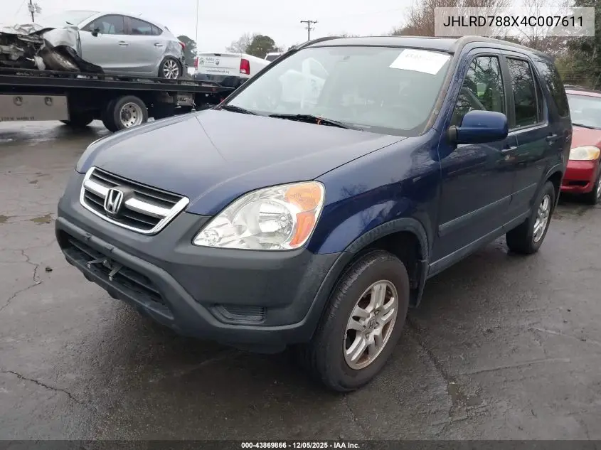 JHLRD788X4C007611 2004 Honda Cr-V Ex