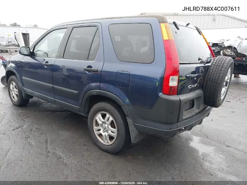 JHLRD788X4C007611 2004 Honda Cr-V Ex