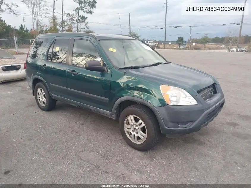 JHLRD78834C034990 2004 Honda Cr-V Ex
