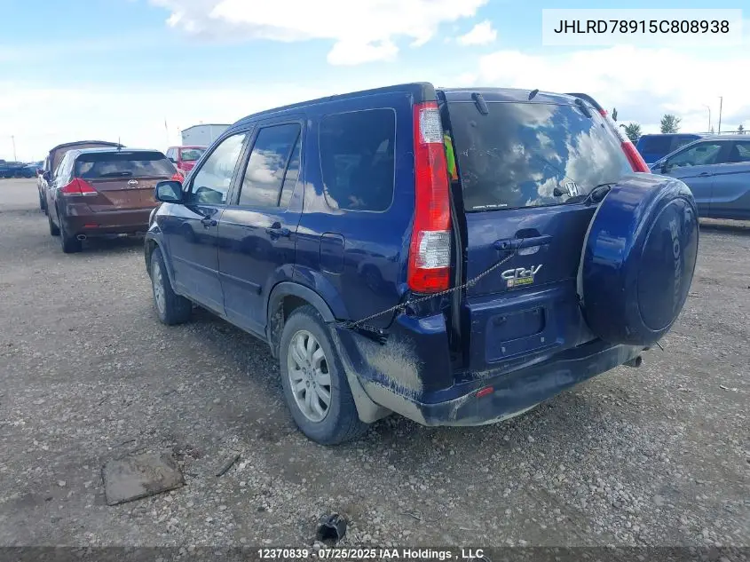 JHLRD78915C808938 2005 Honda Cr-V Ex-L