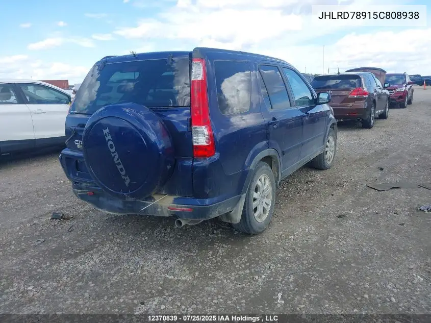 JHLRD78915C808938 2005 Honda Cr-V Ex-L