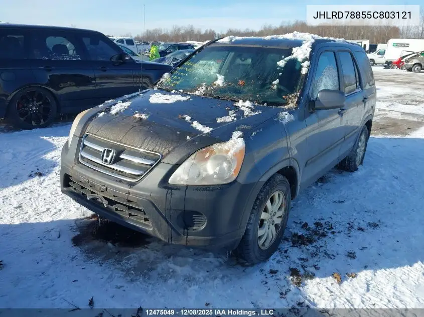 JHLRD78855C803121 2005 Honda Cr-V Ex