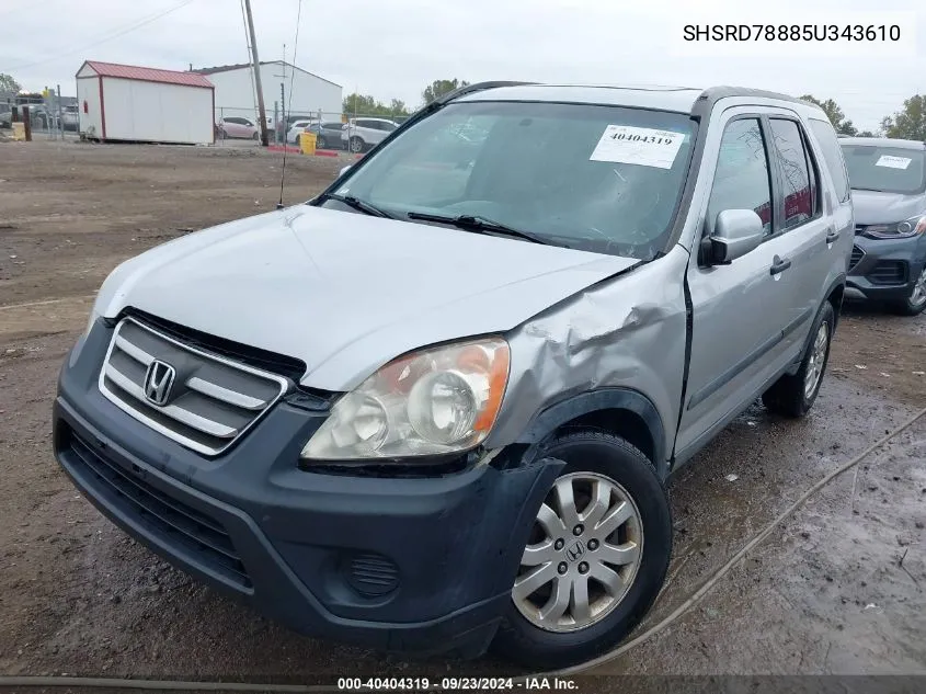 SHSRD78885U343610 2005 Honda Cr-V Ex