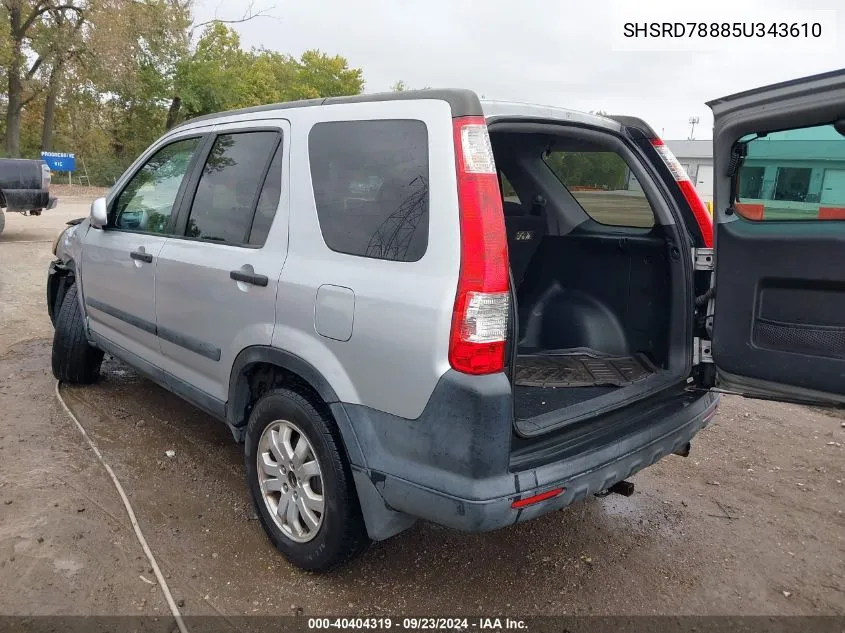 SHSRD78885U343610 2005 Honda Cr-V Ex