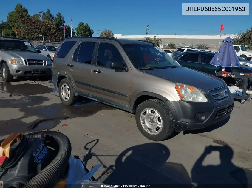 JHLRD68565C001953 2005 Honda Cr-V Lx